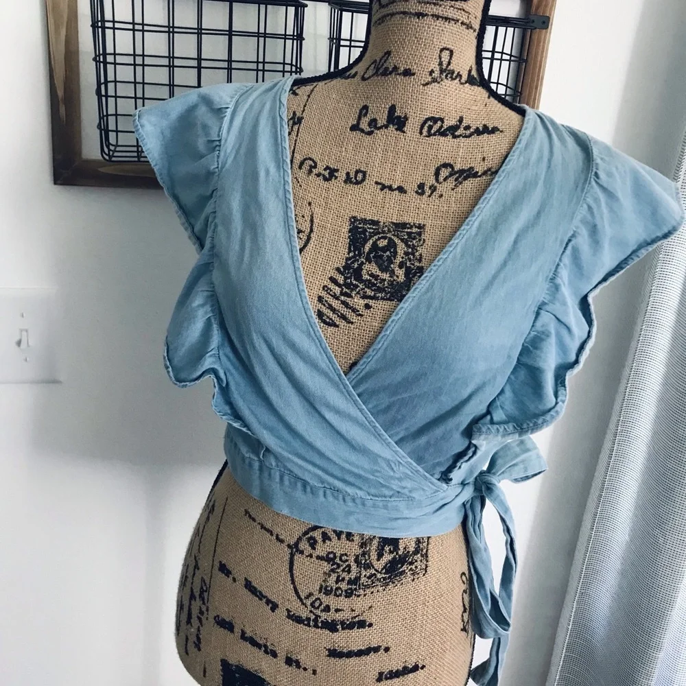 Cropped Wrap Top - Picture 1 of 6